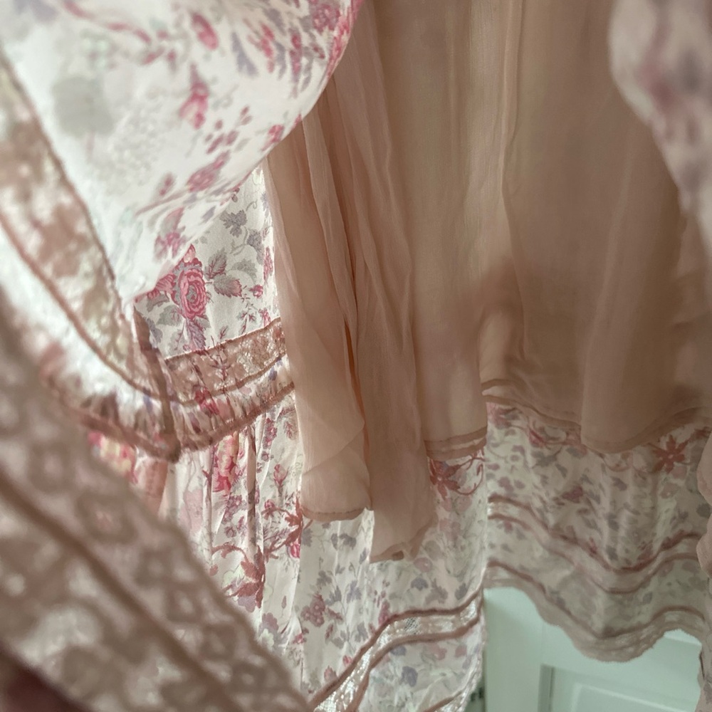 Love Shack Fancy delicate floral silk dress - Picture 6 of 7